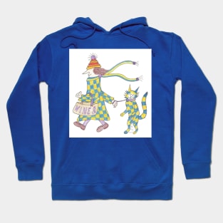 Wine & Wallop Customers Blue Cat Hoodie